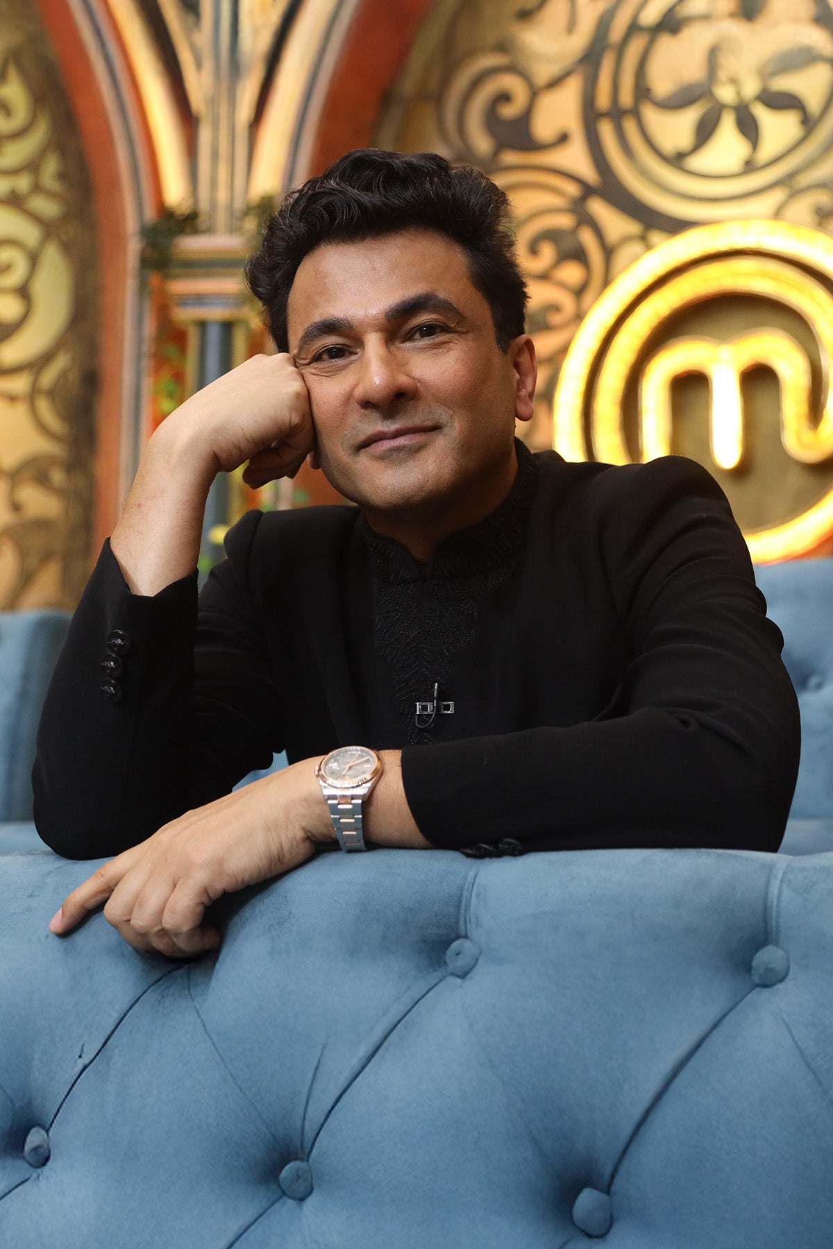 Vikas Khanna In Neroir Nawabi Achkan With Churidaar