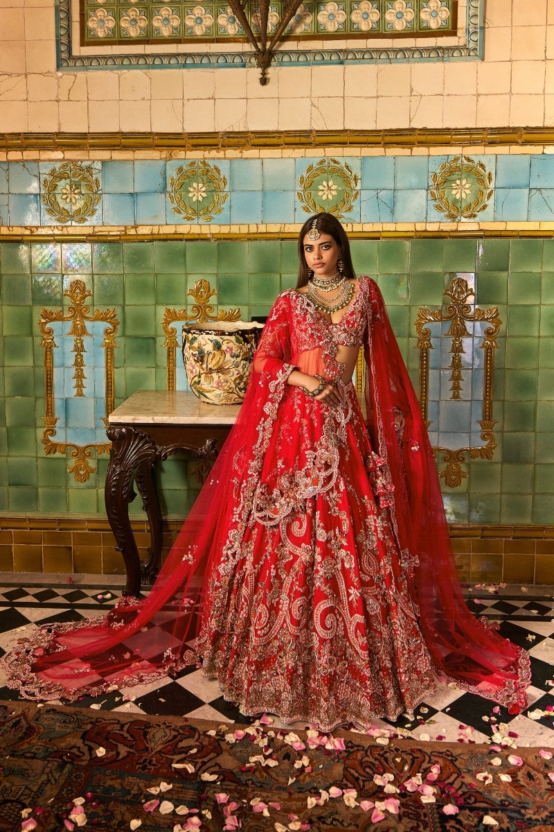"Cerise" Bridal Lehenga