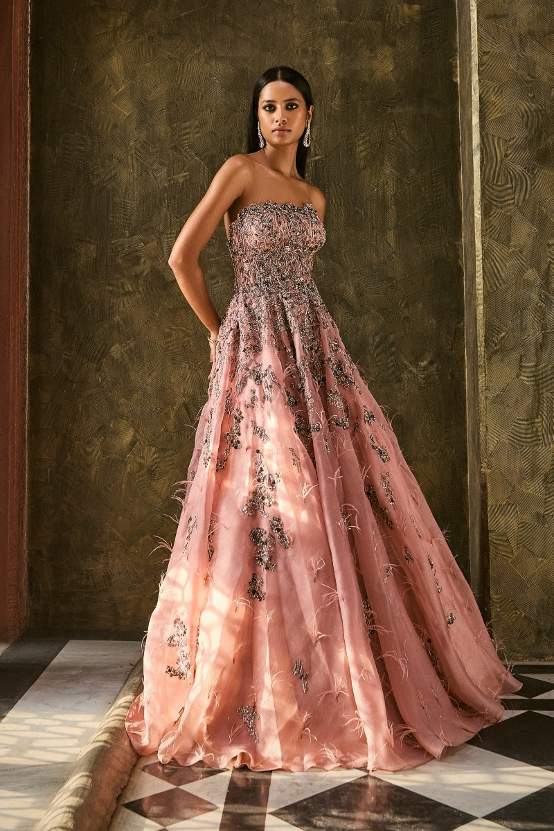 Dolly J Peach Uzma Cocktail gown XS / Peach Dolly J Peach Uzma Cocktail gown XS / Peach