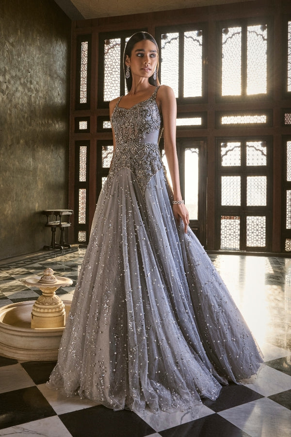 "Rafiqa" tulle gown