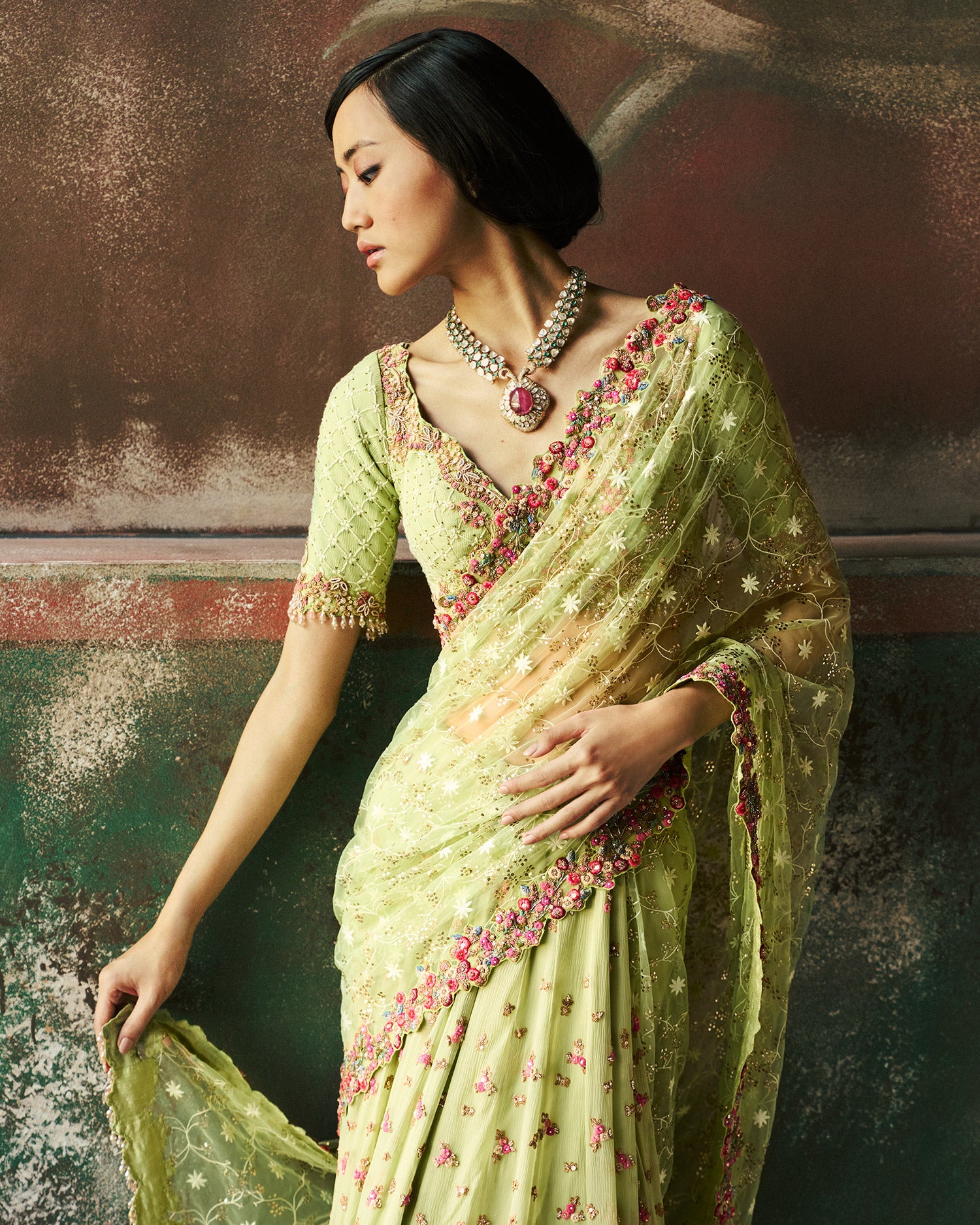 Garden Haze Saree