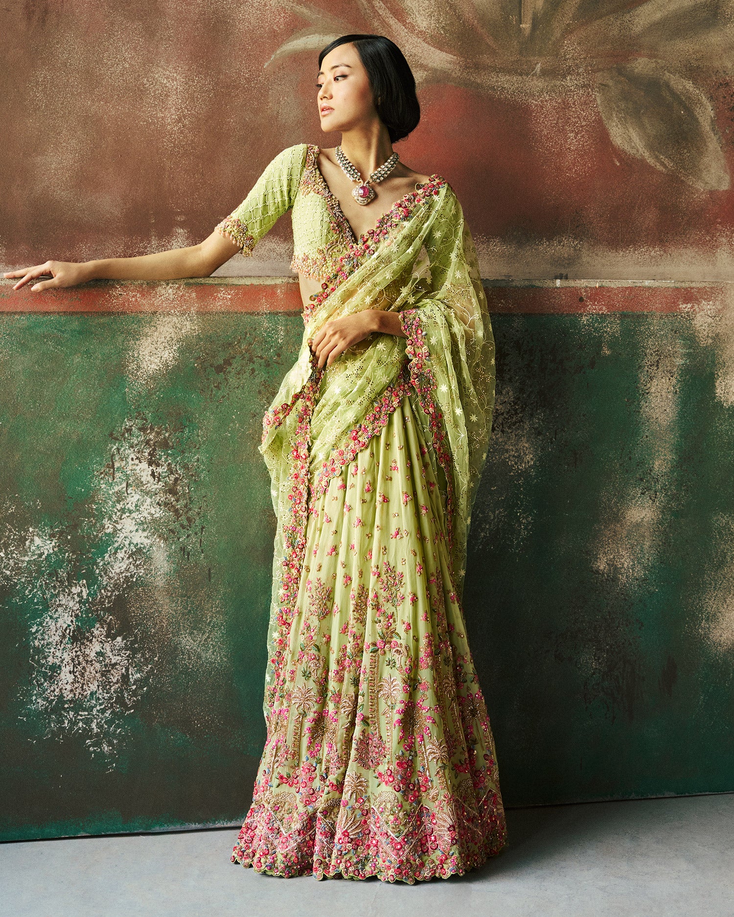 Garden Haze Saree