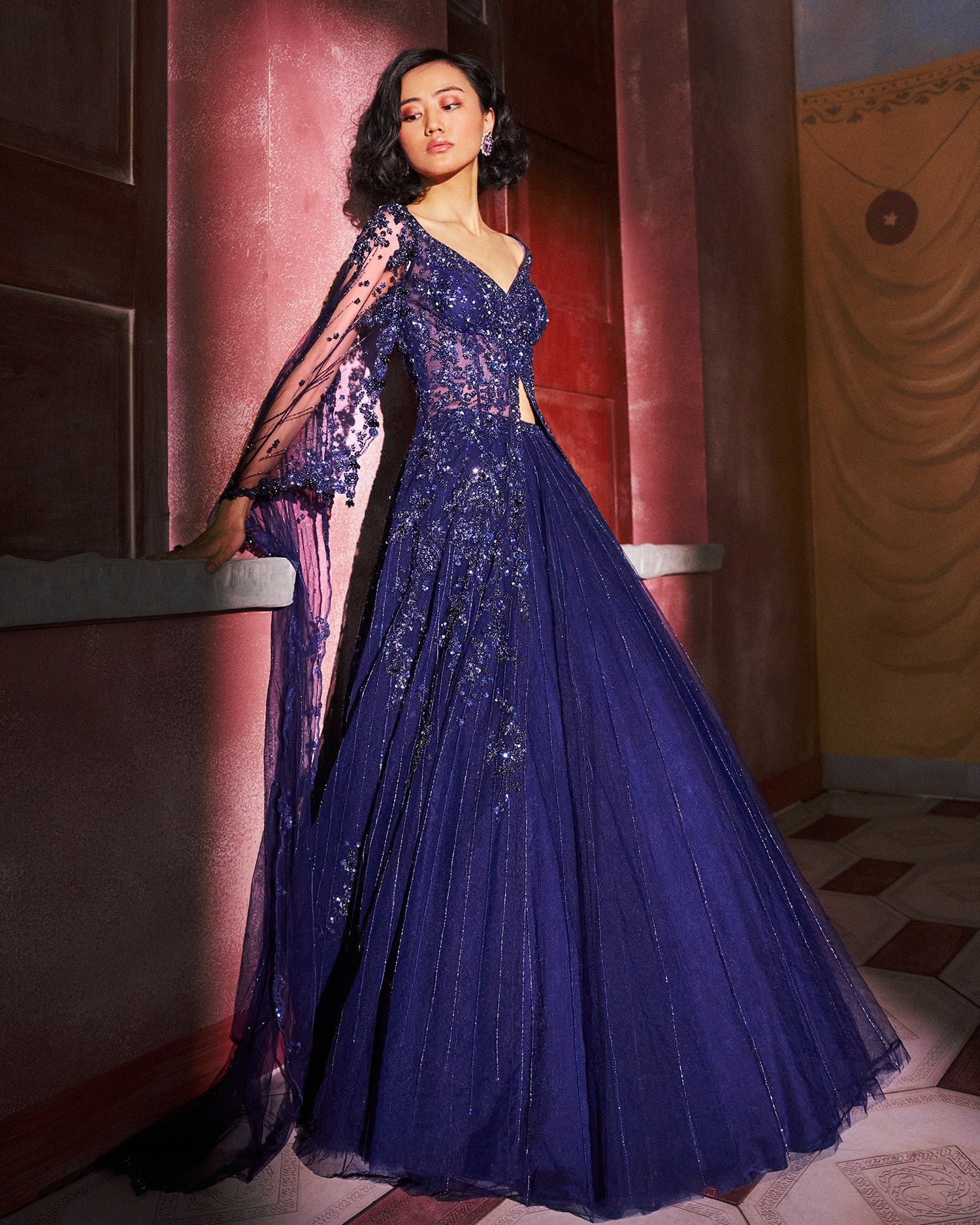 Bluvante Jacket Kurta & Skirt Set
