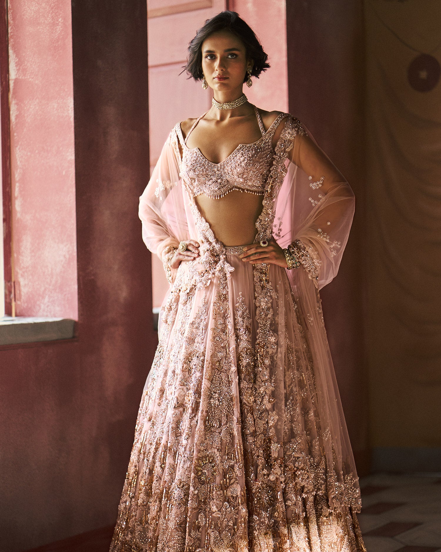 Dewblush Cocktail Lehenga