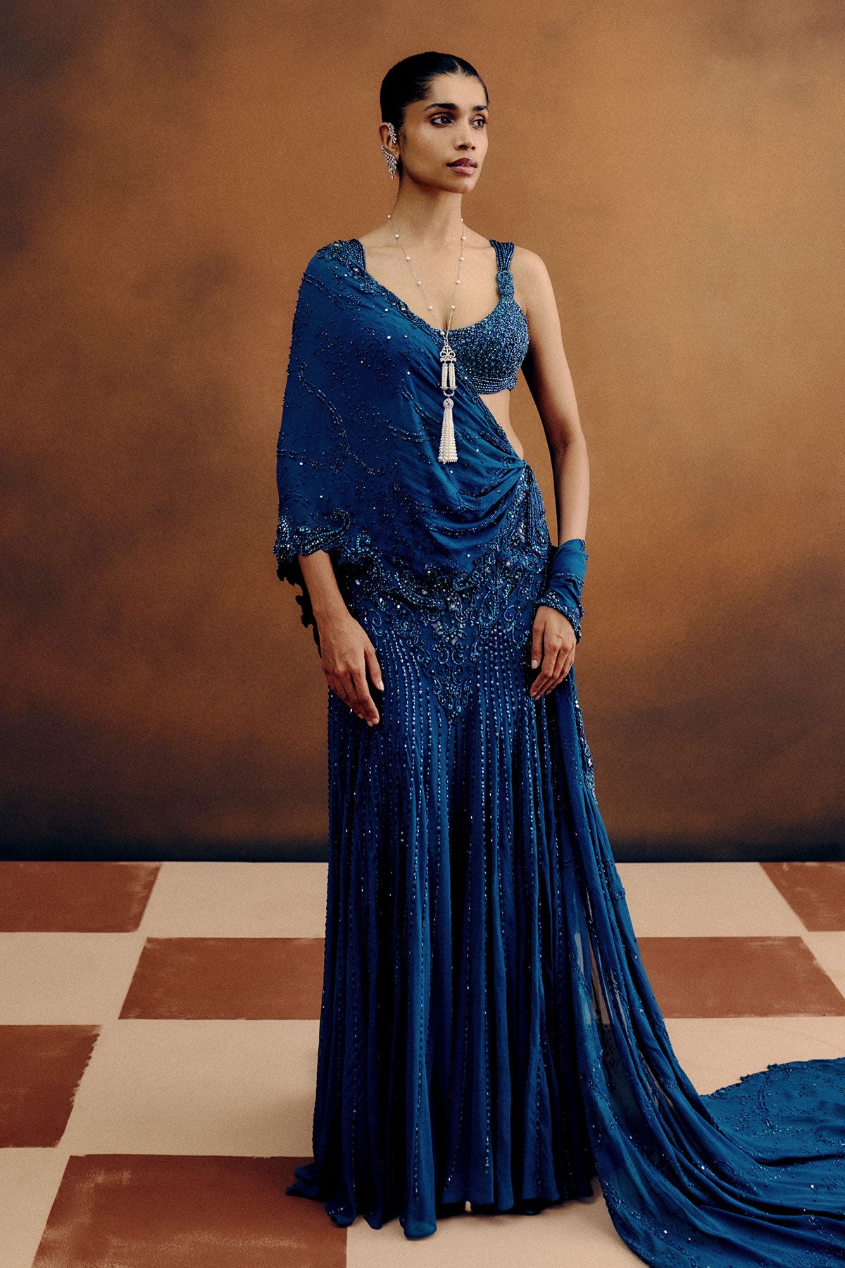Oceanelle Drape Saree