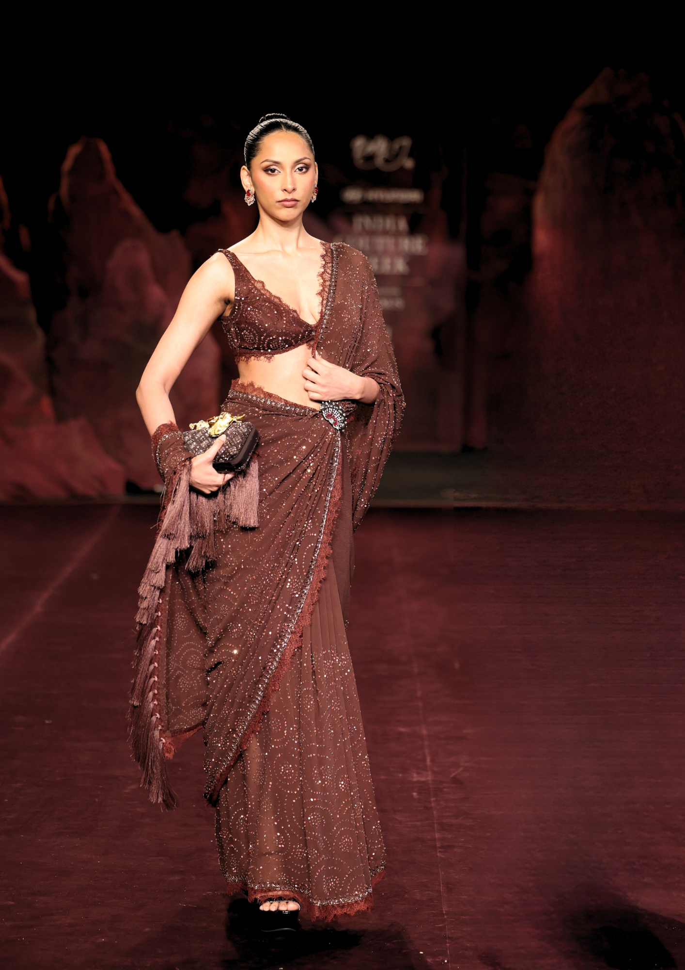 Mocha Noor Saree