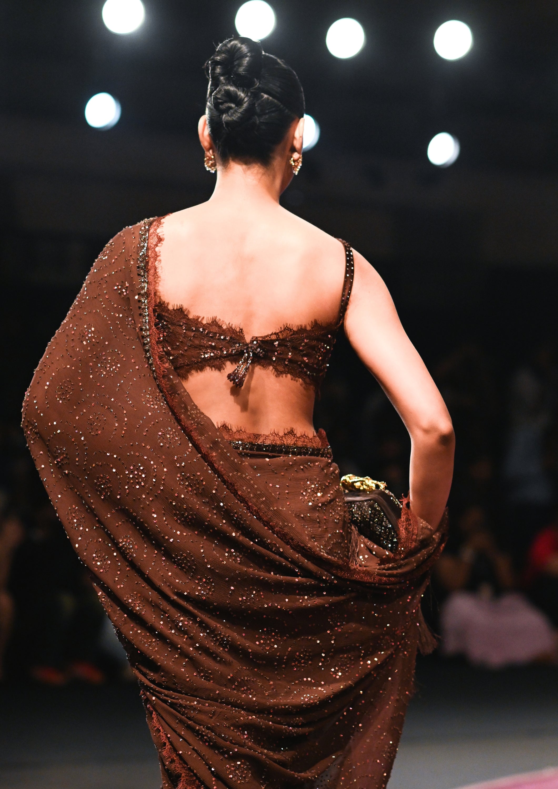 Mocha Sitara Saree