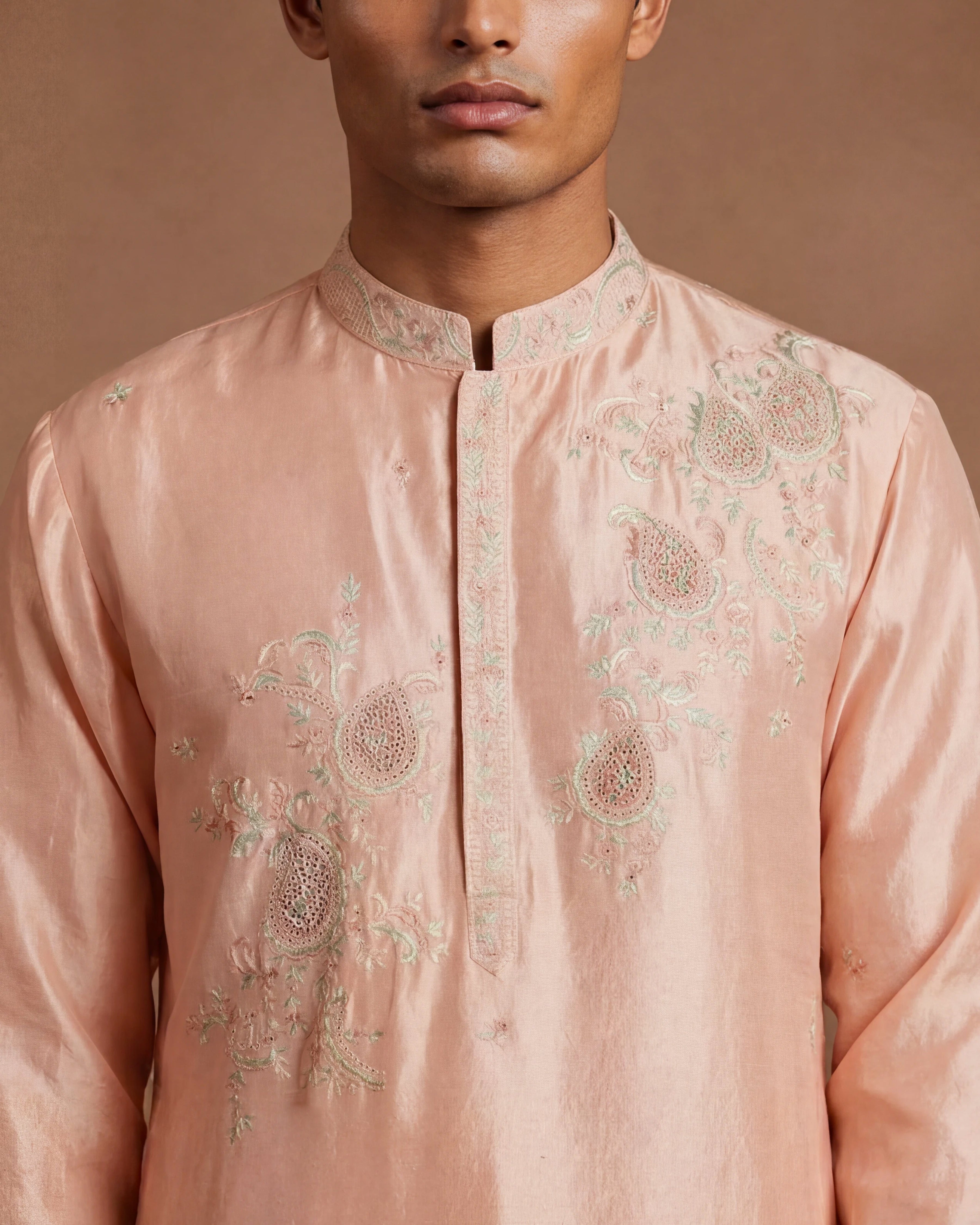 Blush Pink Chikankari Kurta and Pant Set