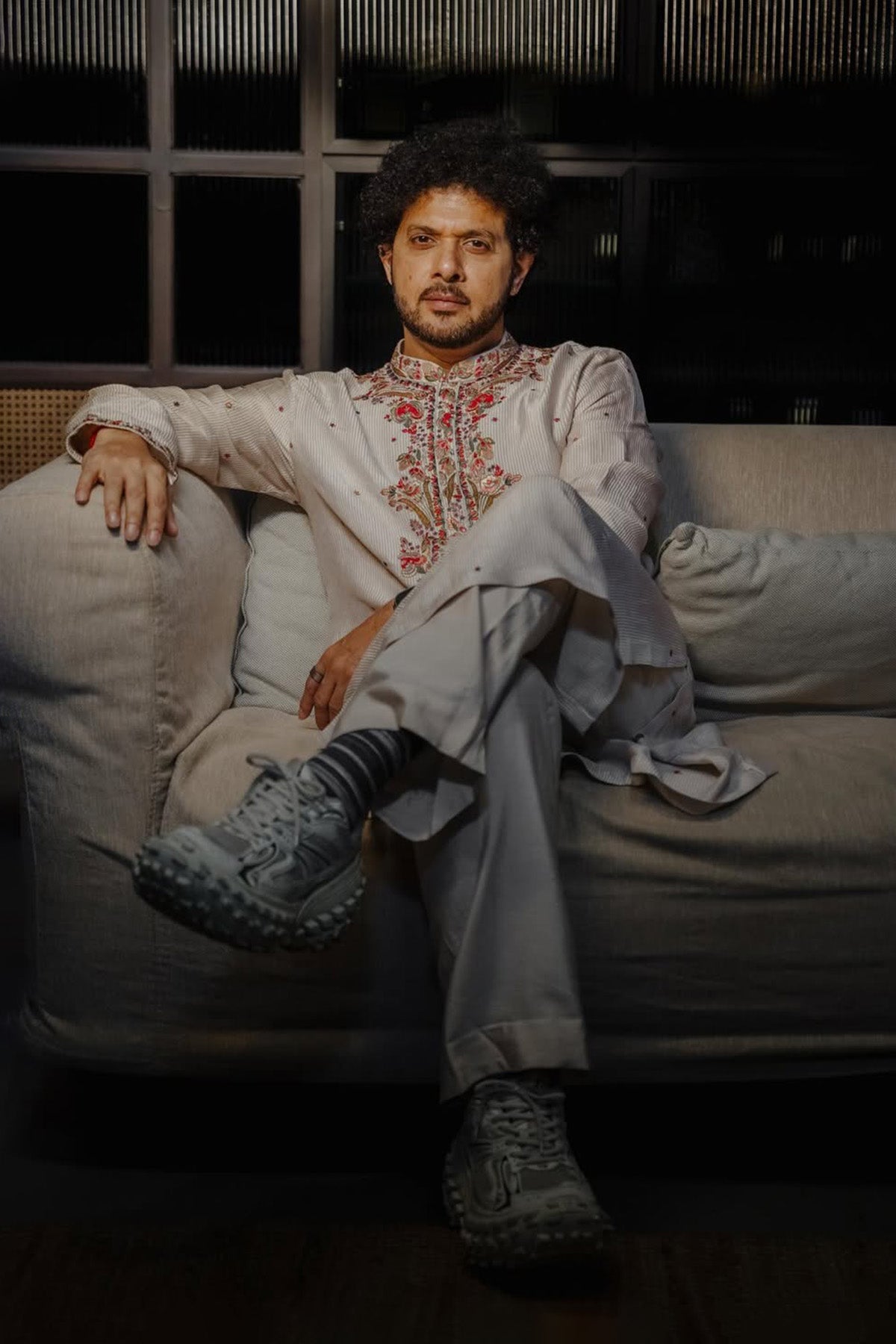Mahesh kale In The Elias Ivory Kurta Set
