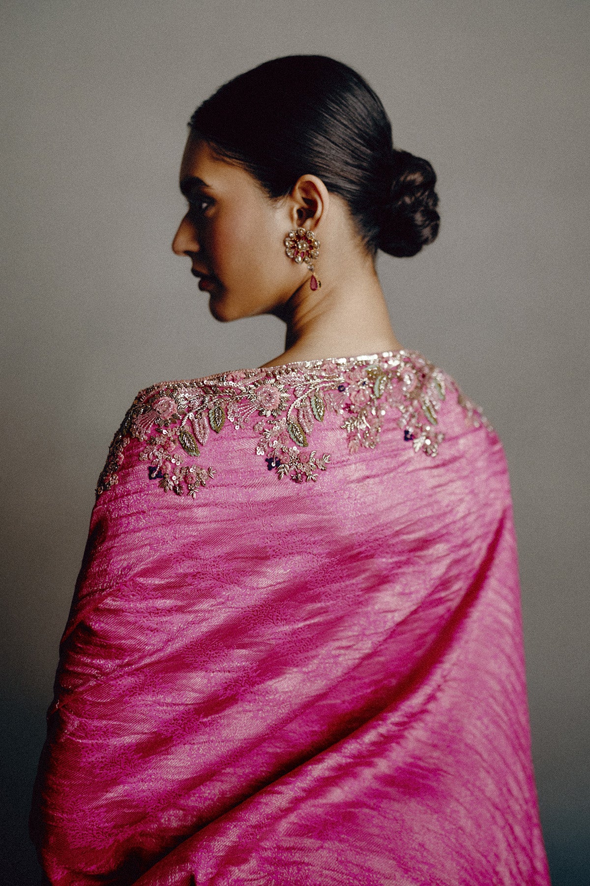 Fuchsia Realm Banarsi Saree