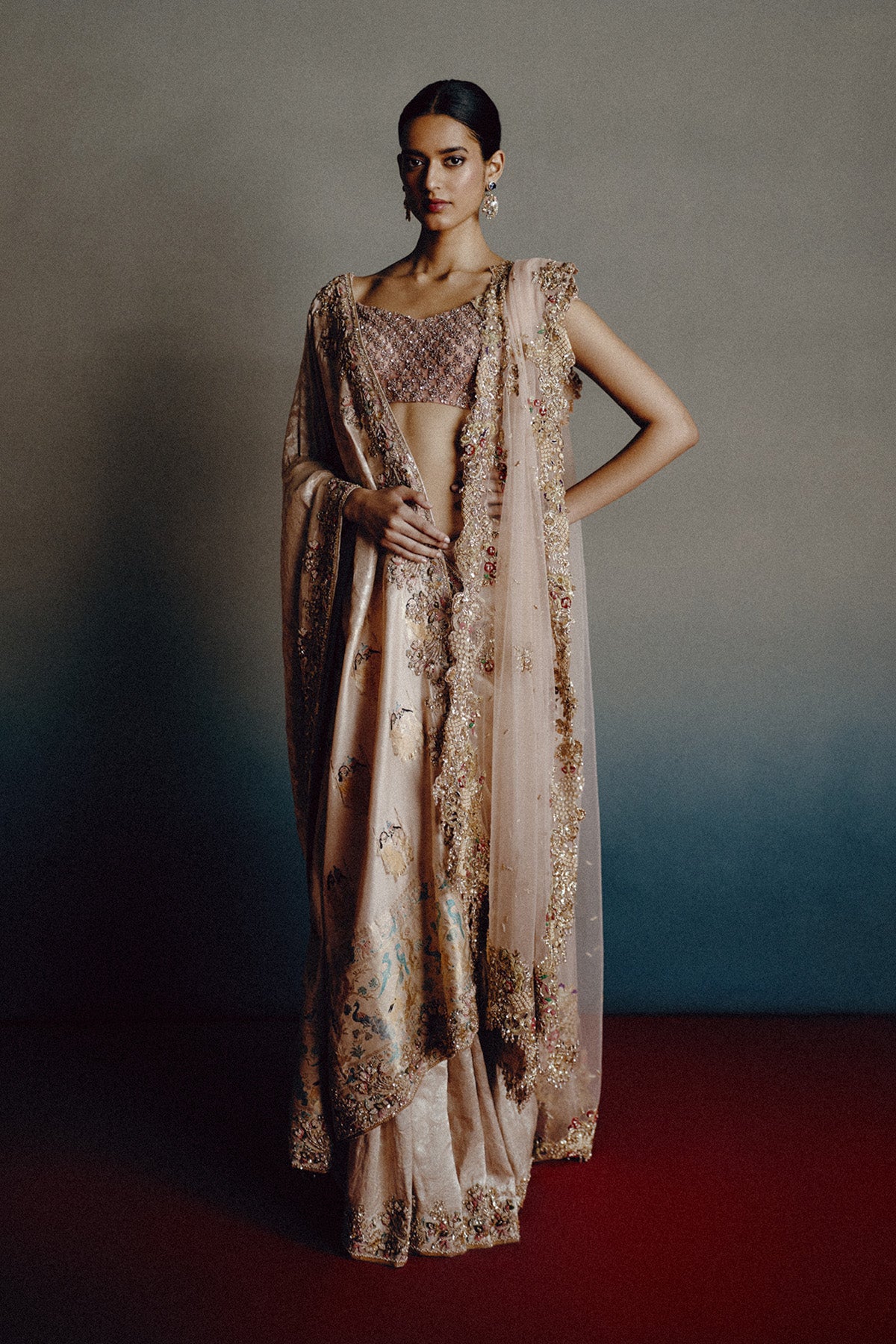 Celeste Banarasi Saree