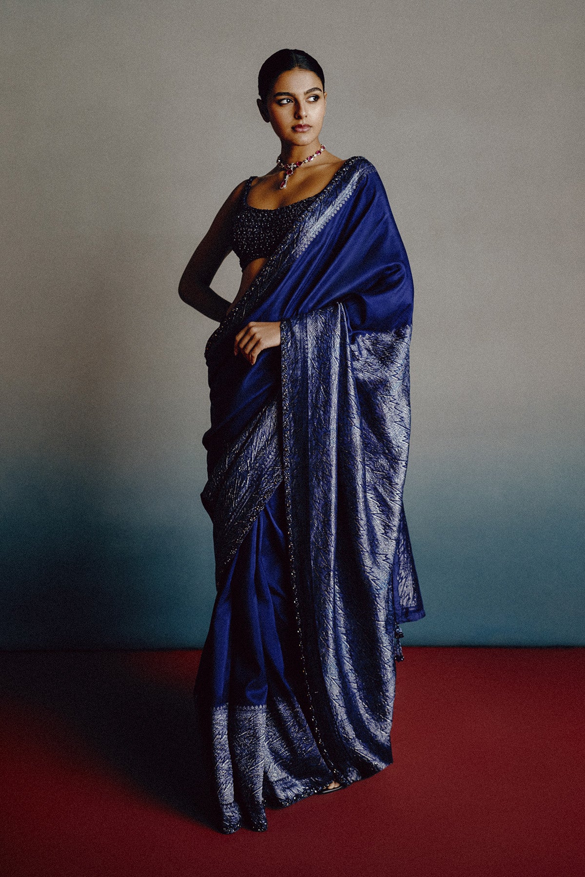 Noir Sapphire Saree