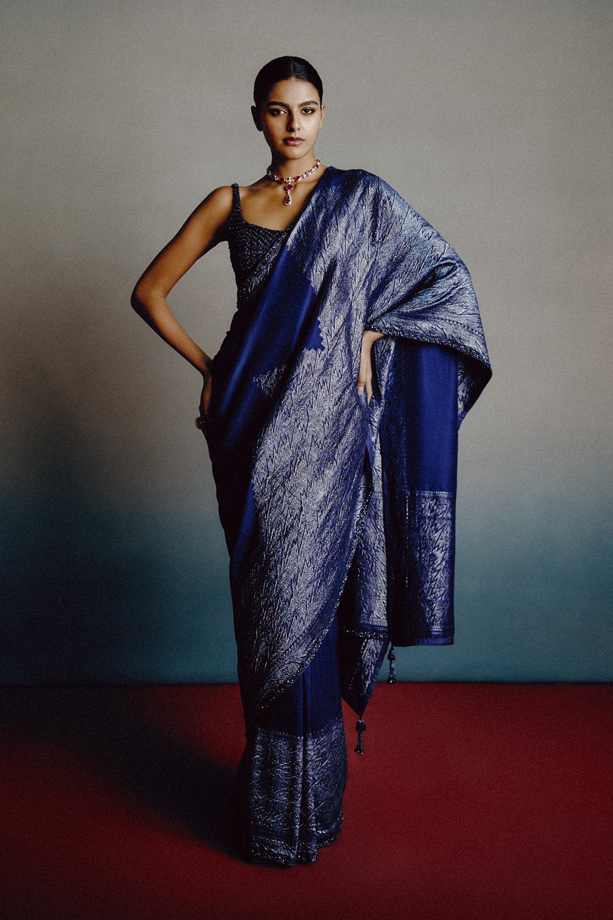 Noir Sapphire Saree