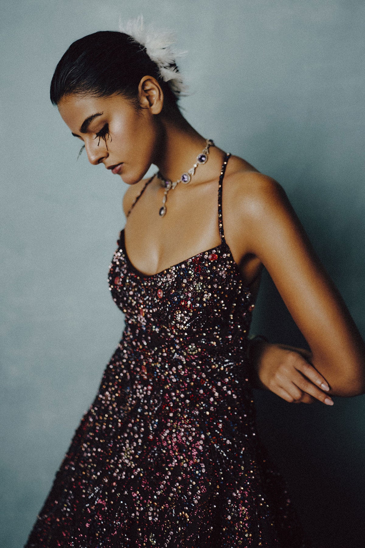 Celestial Plum Radiance Gown