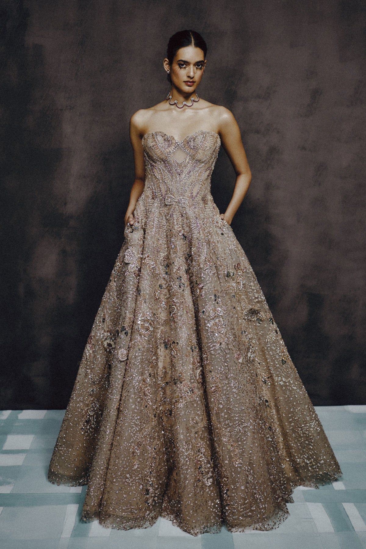 Opaline Bloom Ball Gown