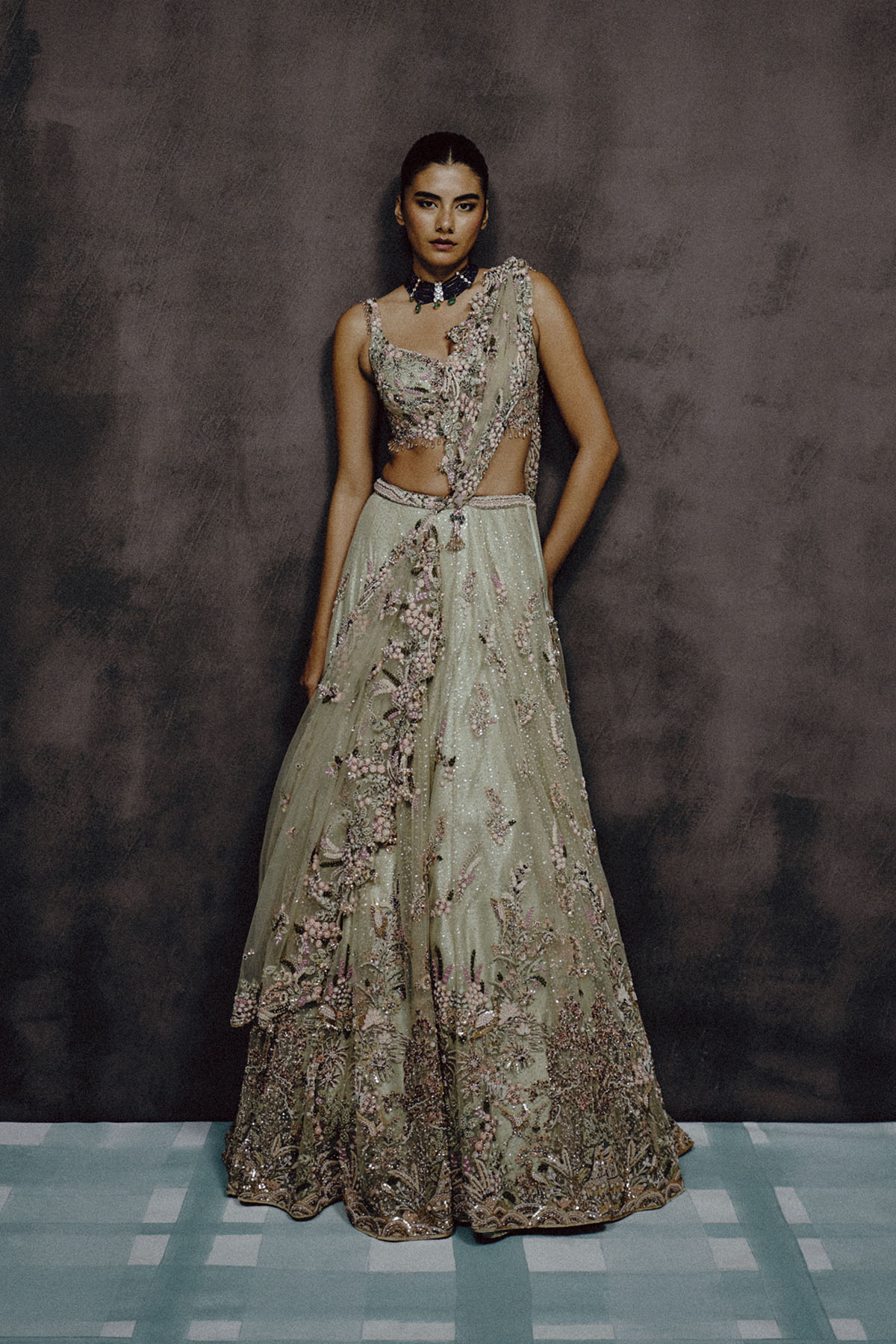 Verde Bloom Lehenga