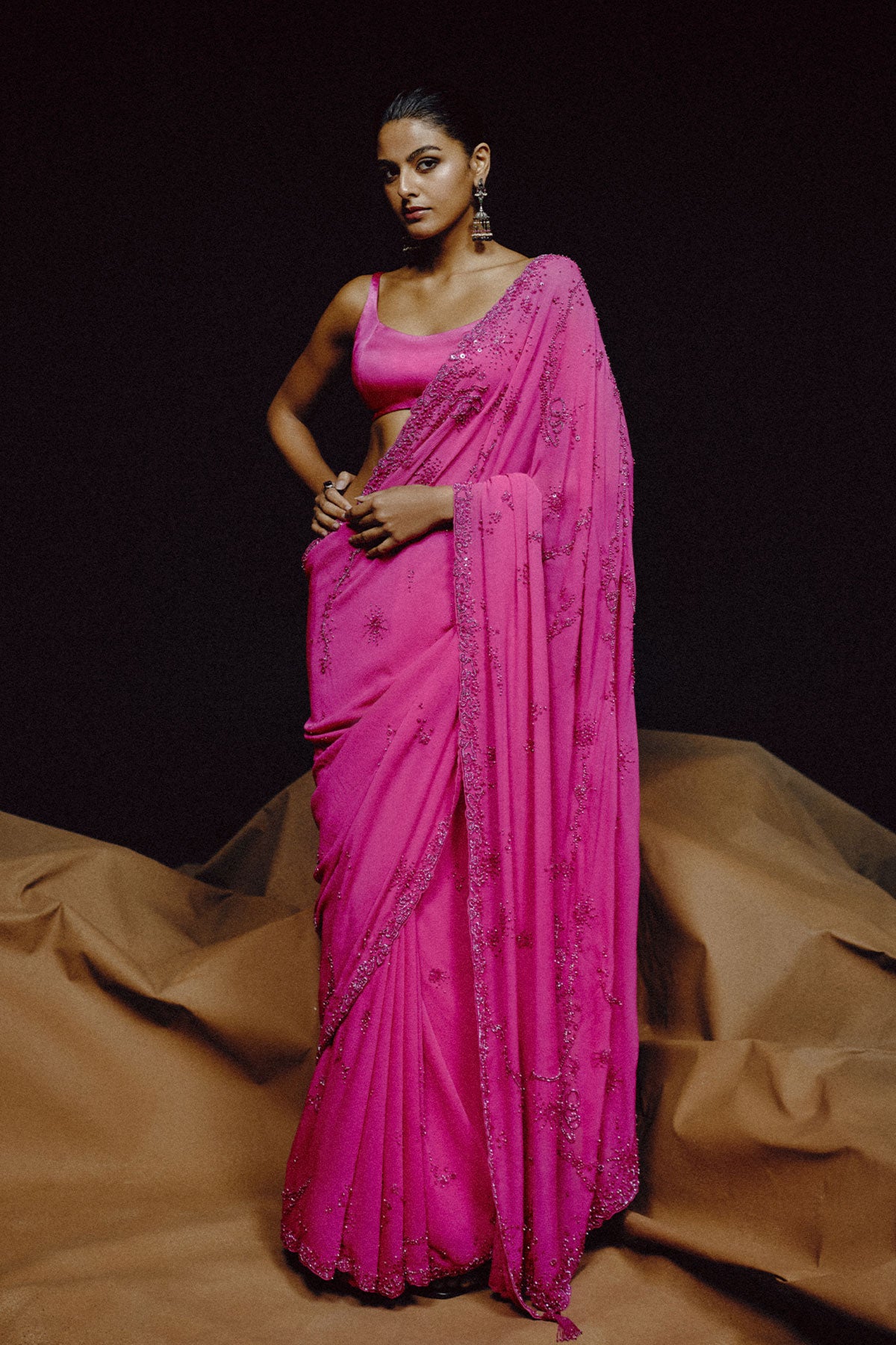 Fuchsia Éclat Saree