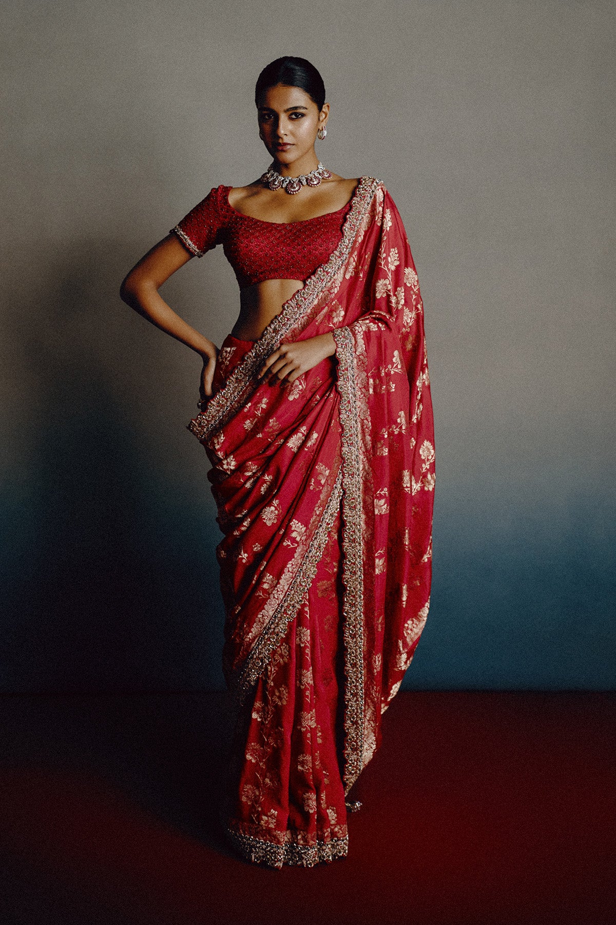 Roselle Banarasi Saree