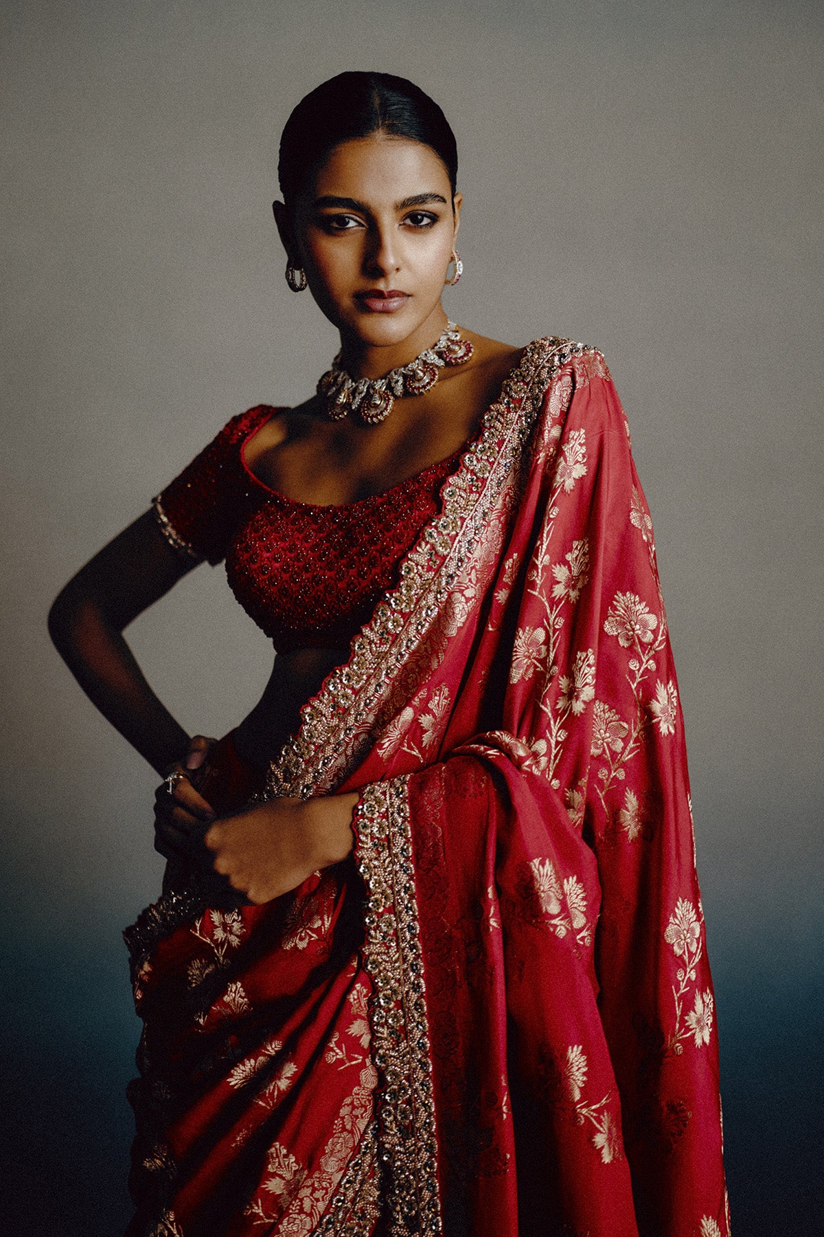 Roselle Banarasi Saree