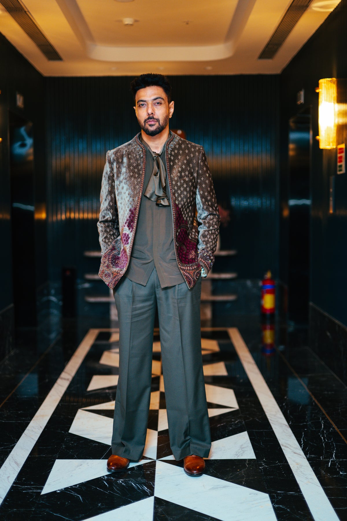 Ranveer Brar in Loden Jacket Set