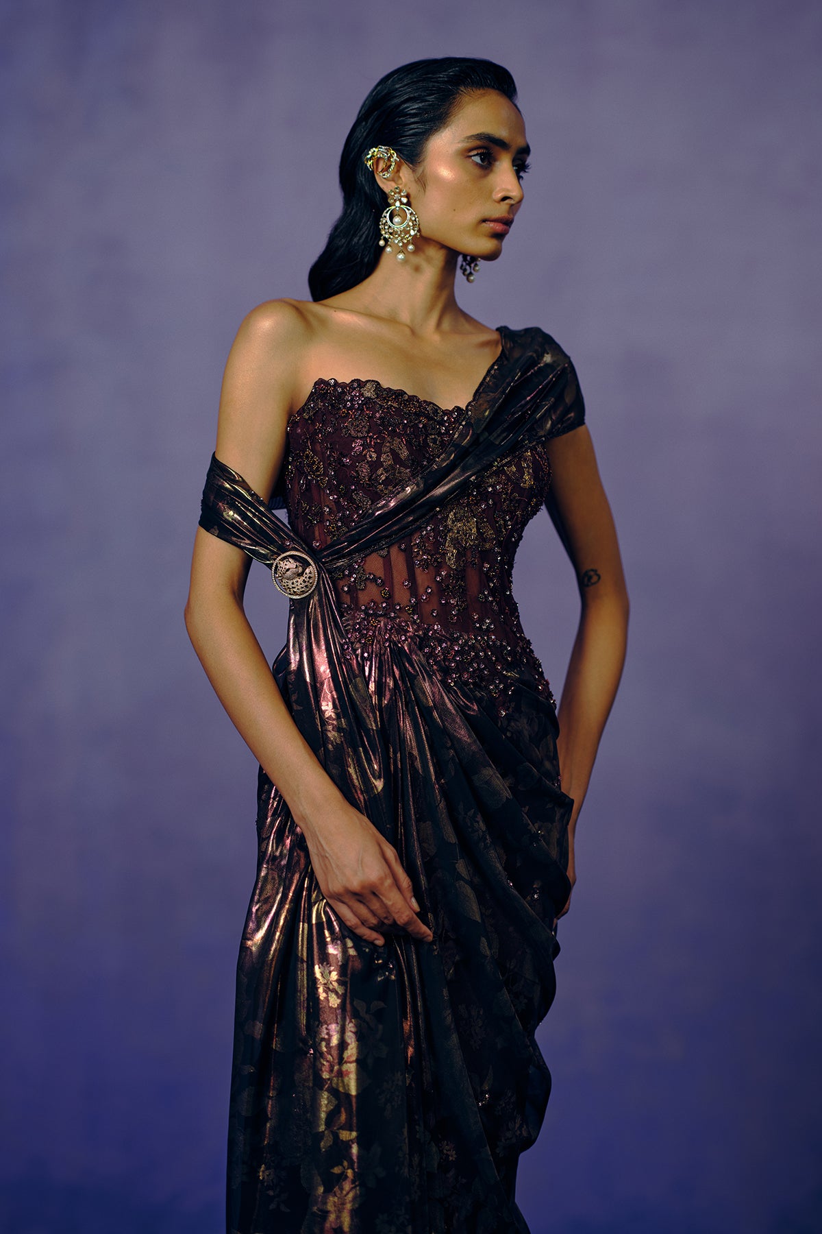 Smoked Bronze Evening Gown