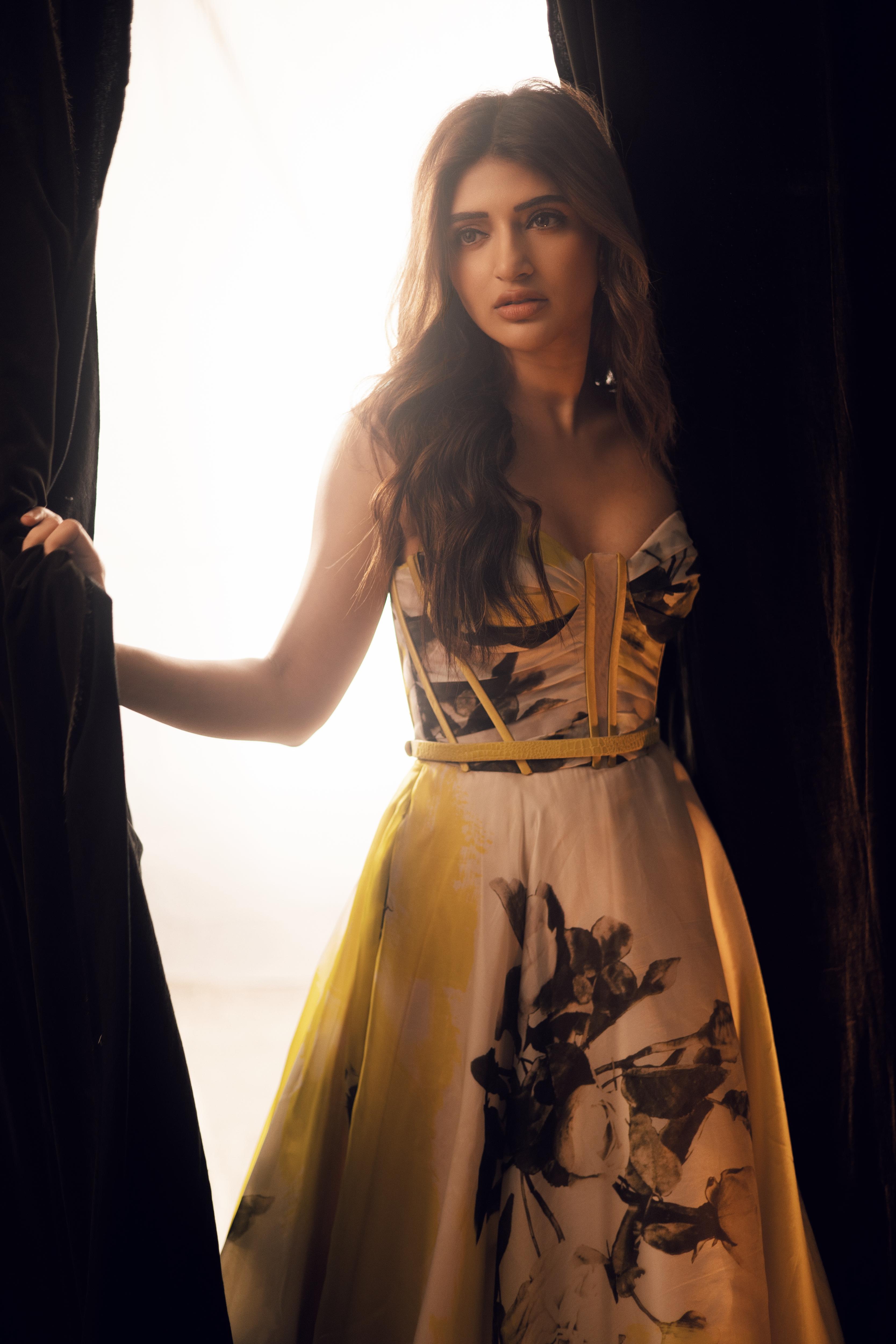 Sreeleela in Butterveil Print Ball Gown