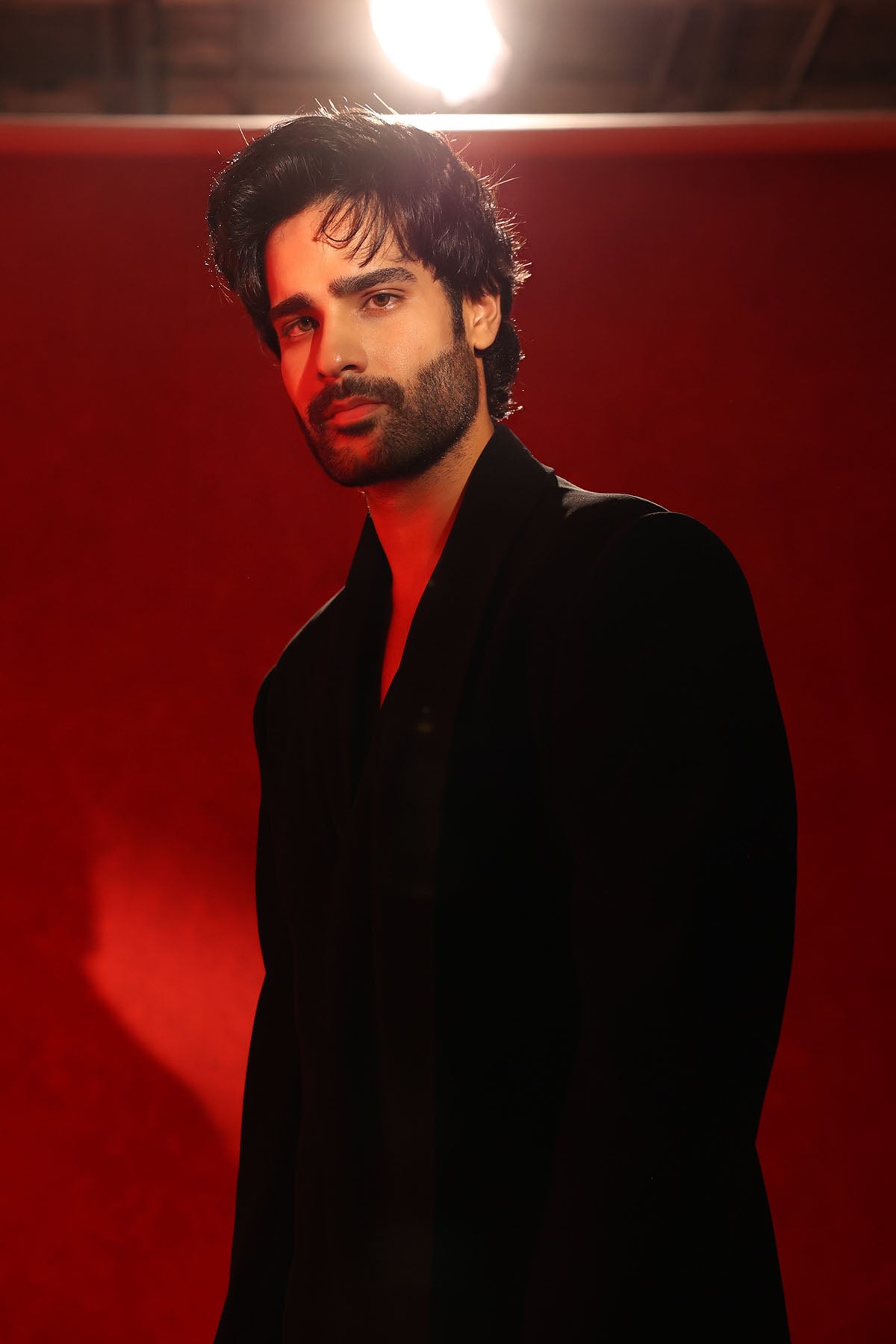 Aaman Devgan in Black Ember Tuxedo