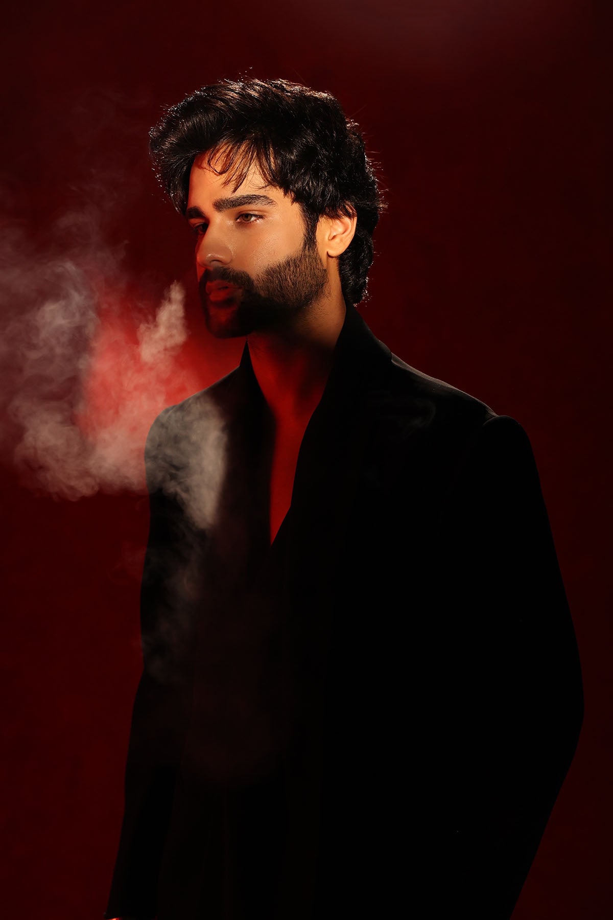 Aaman Devgan in Black Ember Tuxedo