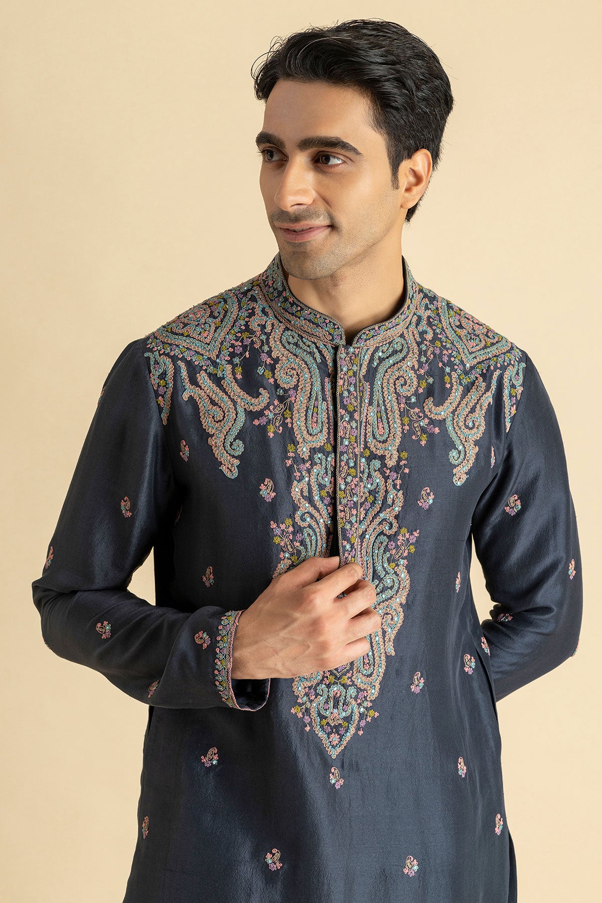 Frosted Indigo Kurta & Pant set