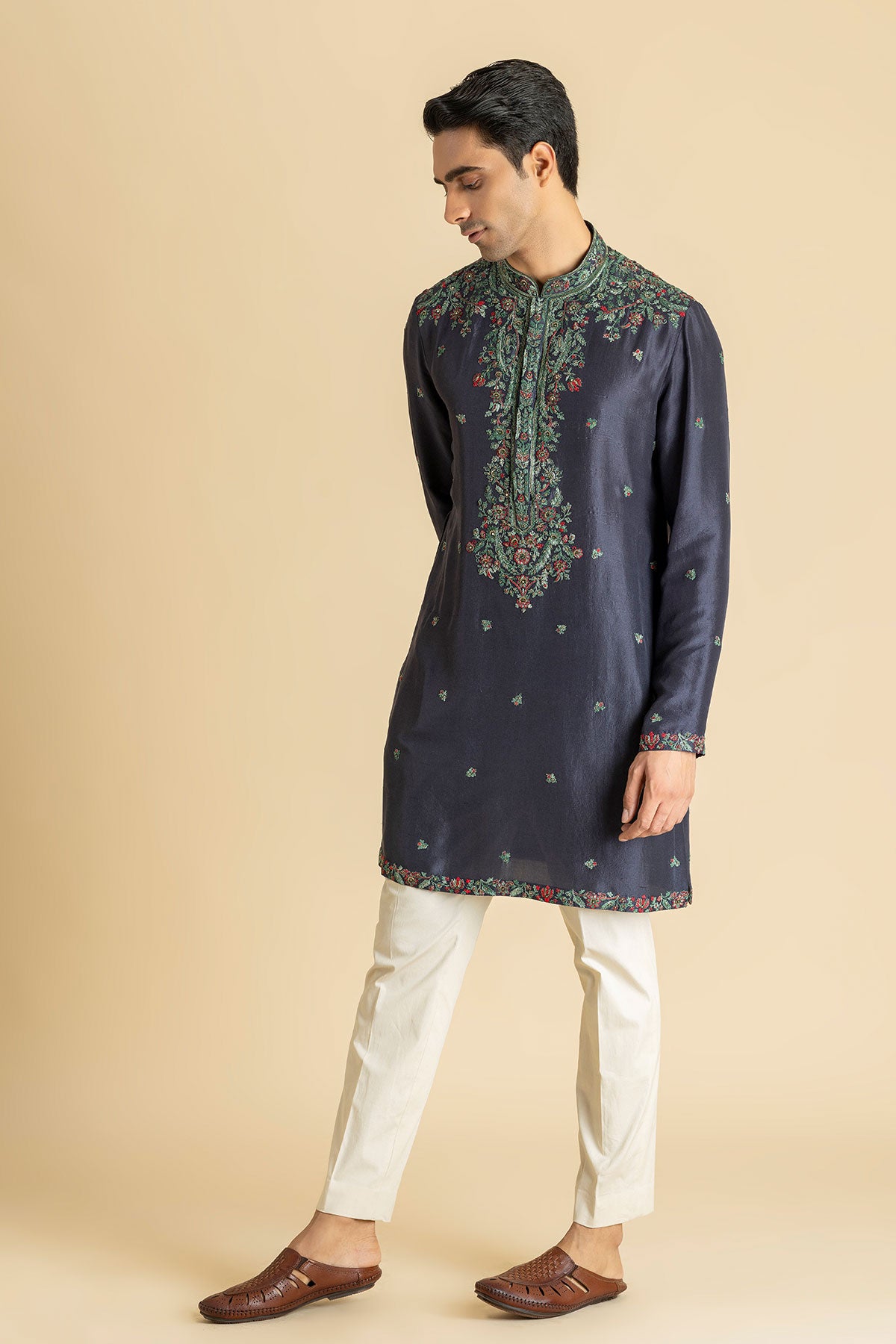 Ashen Bloom Kurta & Pant Set