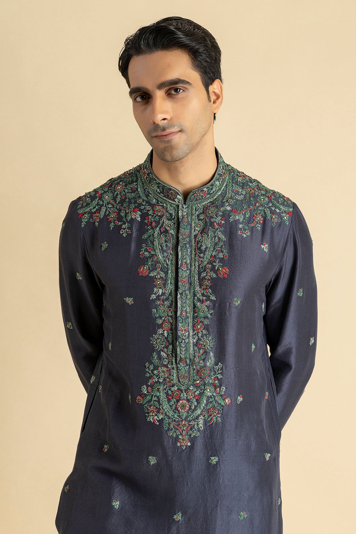 Ashen Bloom Kurta & Pant Set