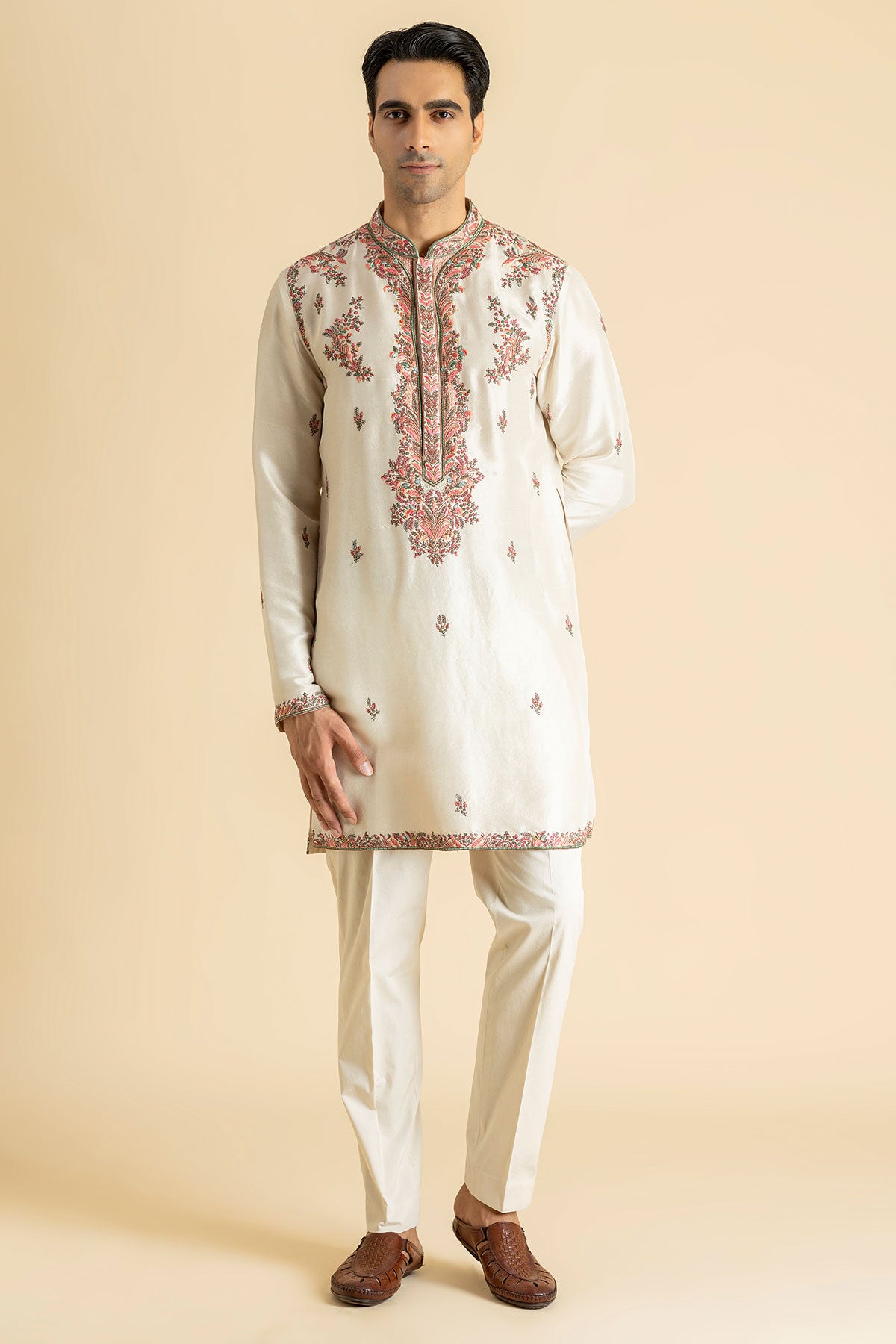 Ivory Botanica Kurta Set