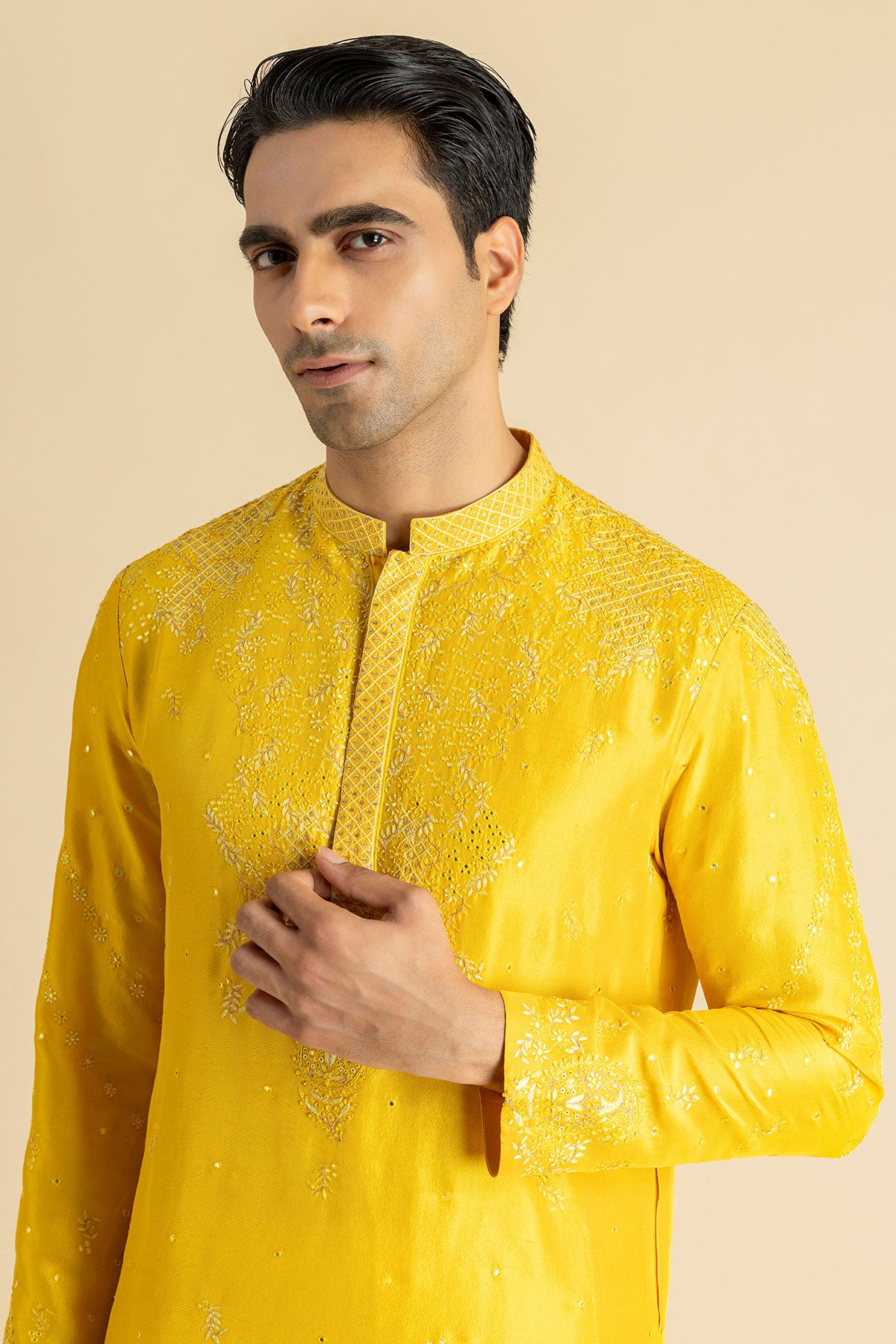 Bloomfield Yellow Kurta and Churidar set