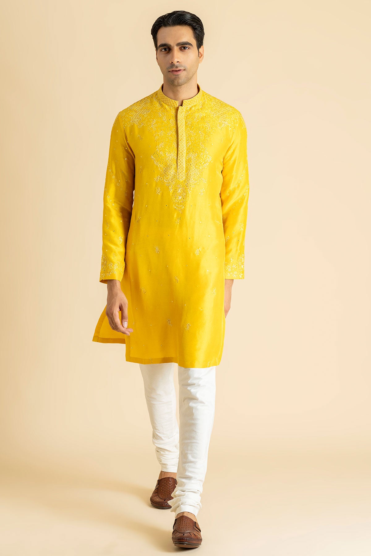 Bloomfield Yellow Kurta and Churidar set