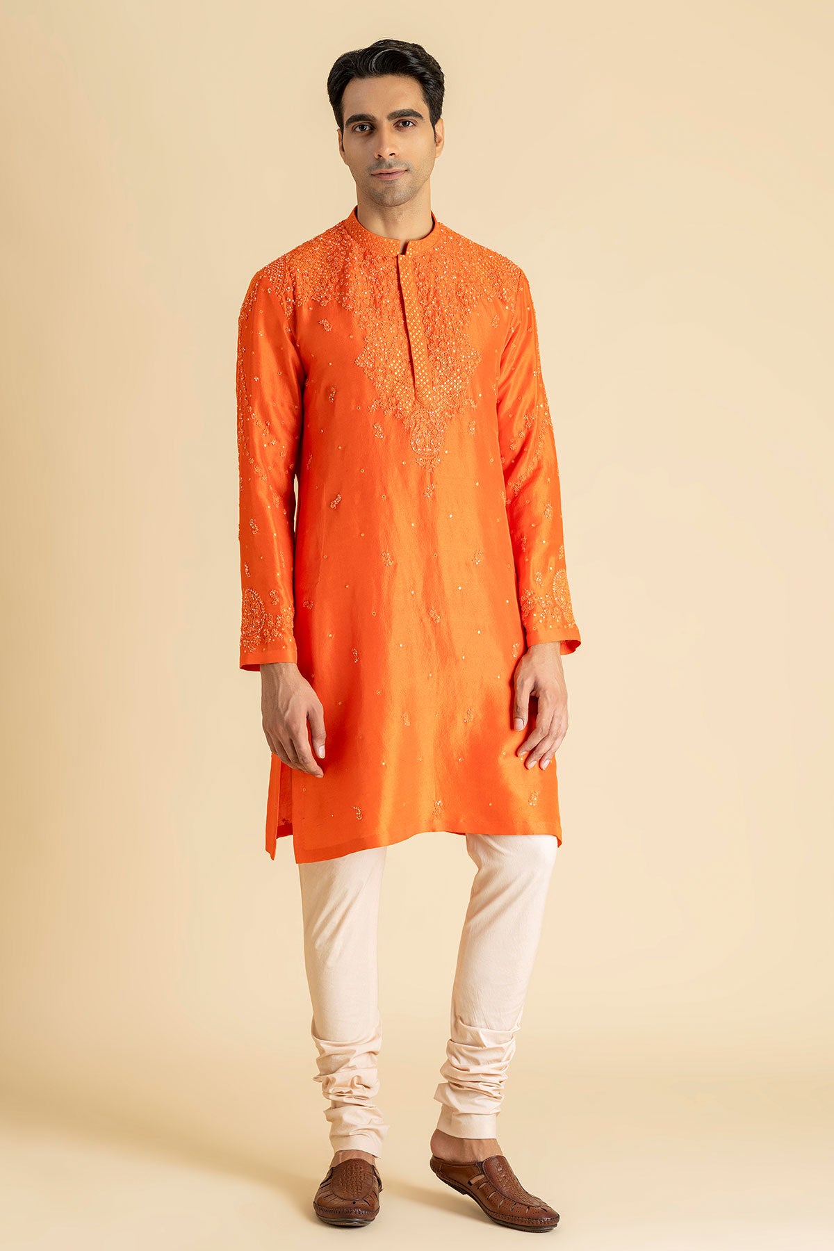 Sunlit Ember Kurta Set