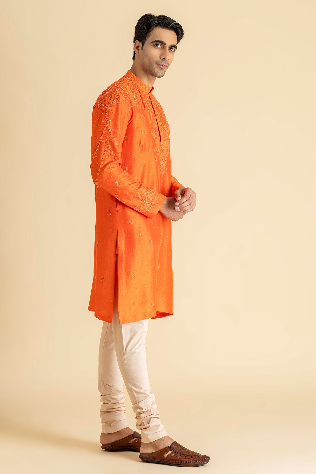 Sunlit Ember Kurta Set