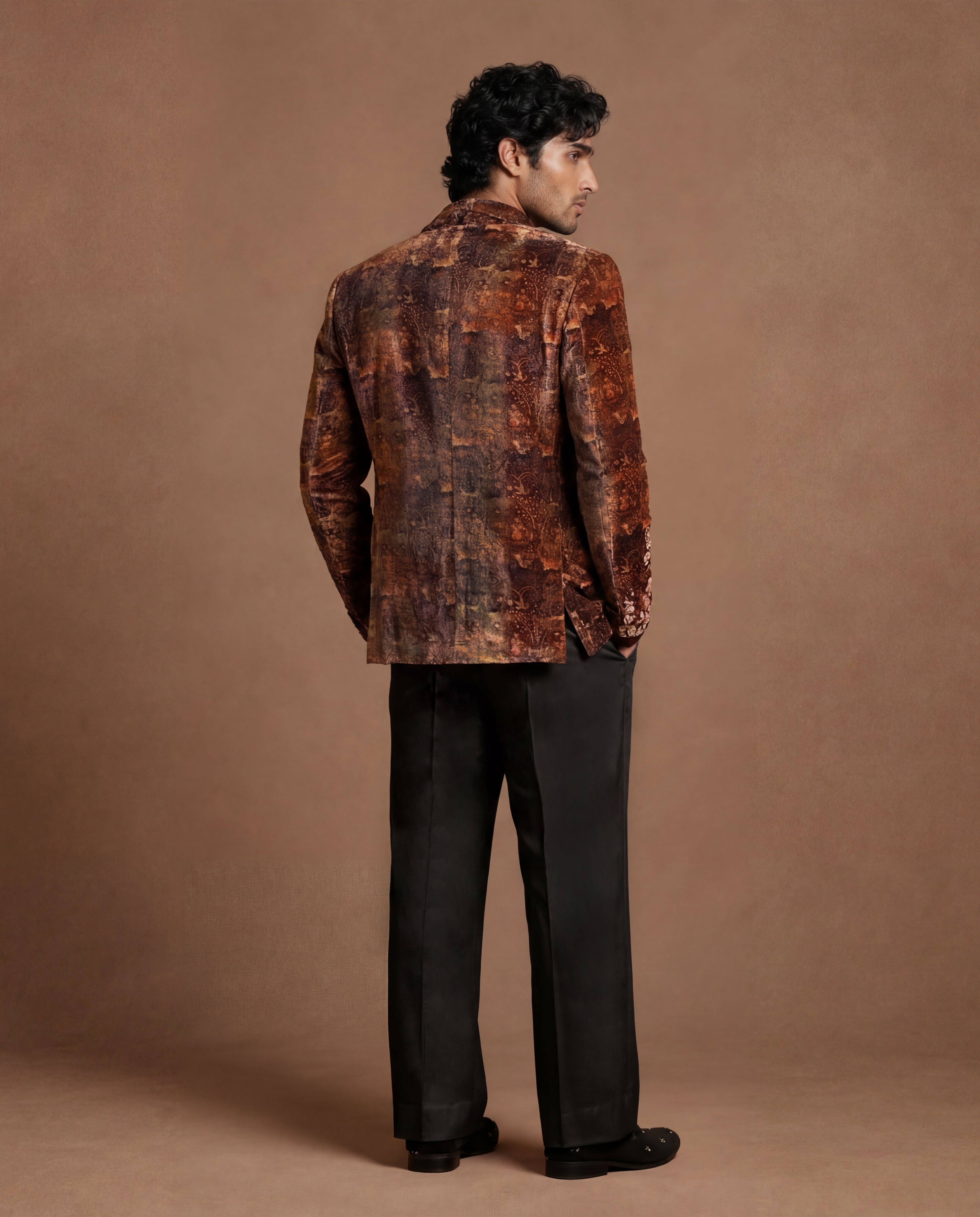 Zardozi Terra Open Jacket, Shirt & Pant Set
