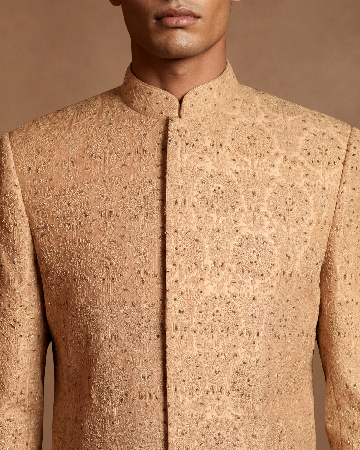 Fawn Sherwani, Kurta & Pant Set