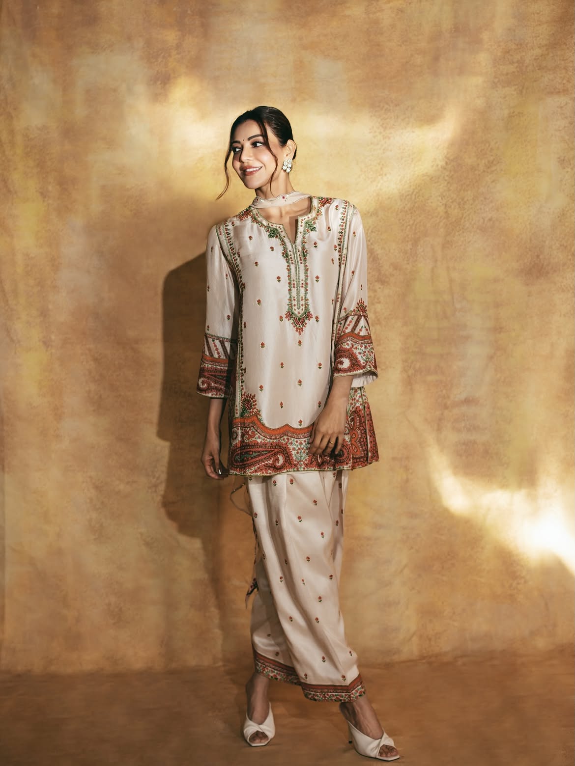 Kajal Aggarwal in Kashida Lumière KURTA AND SALWAR SET
