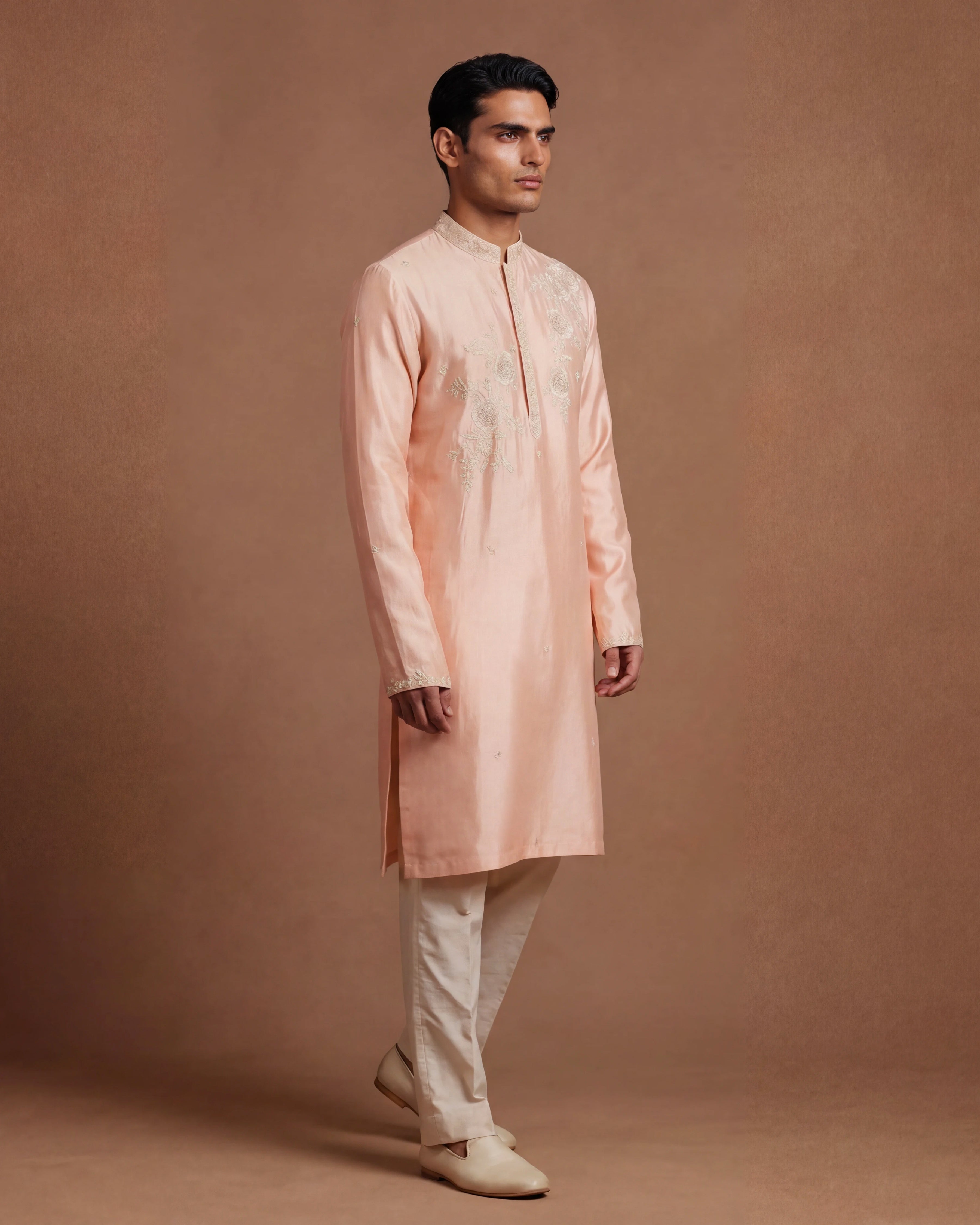 Blush Pink Chikankari Kurta and Pant Set