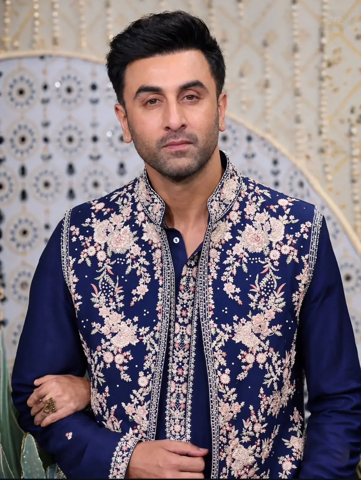 Ranbir Kapoor in Midnight Mélange Bundi Set
