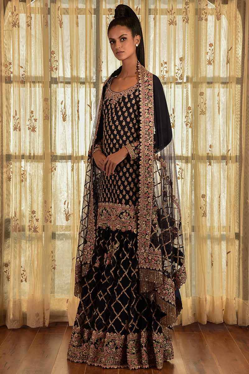 "Tyrion" Chiffon Kurta And Sharara Set