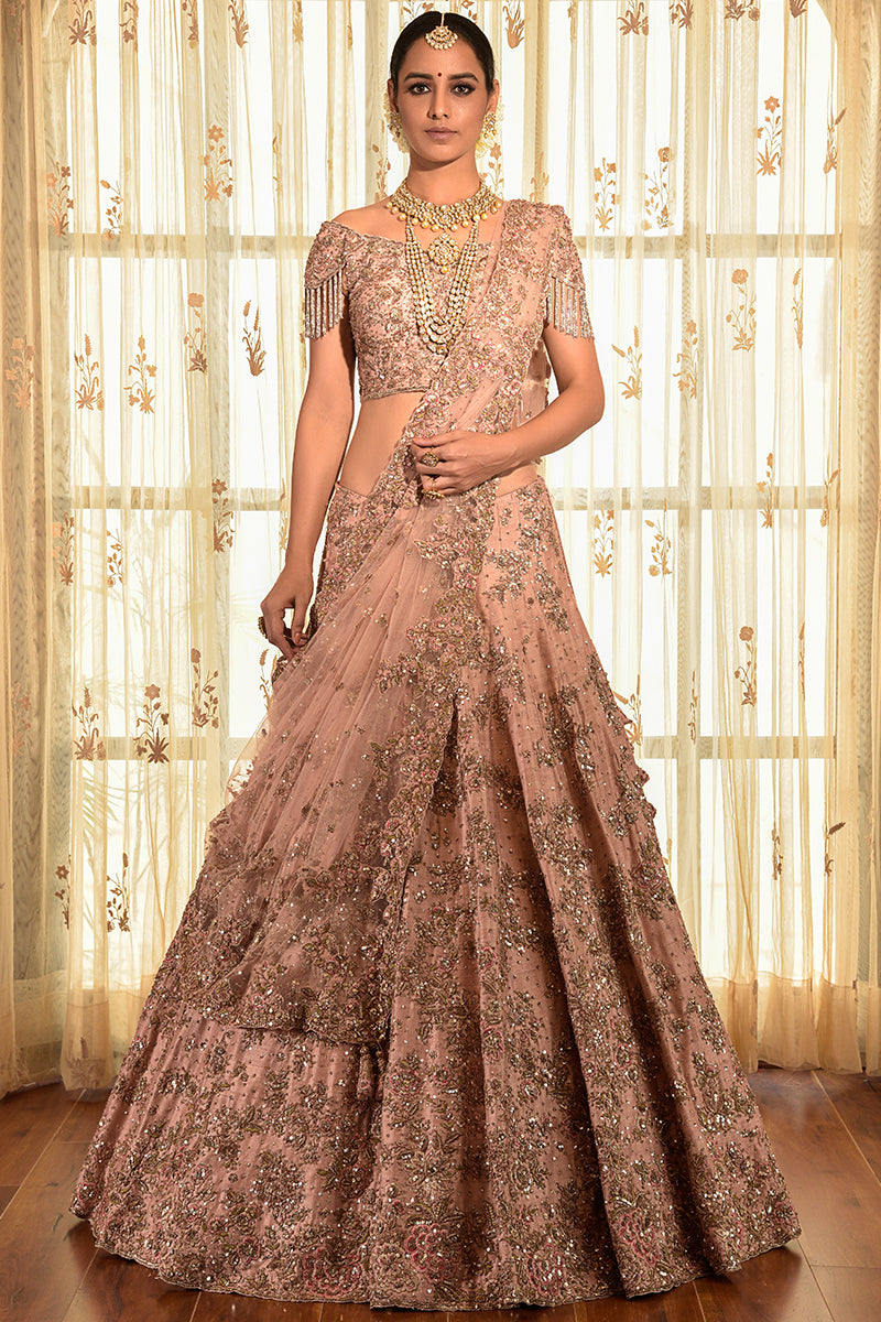 "Ingenne" Zardozi Raw Silk Lehenga Set