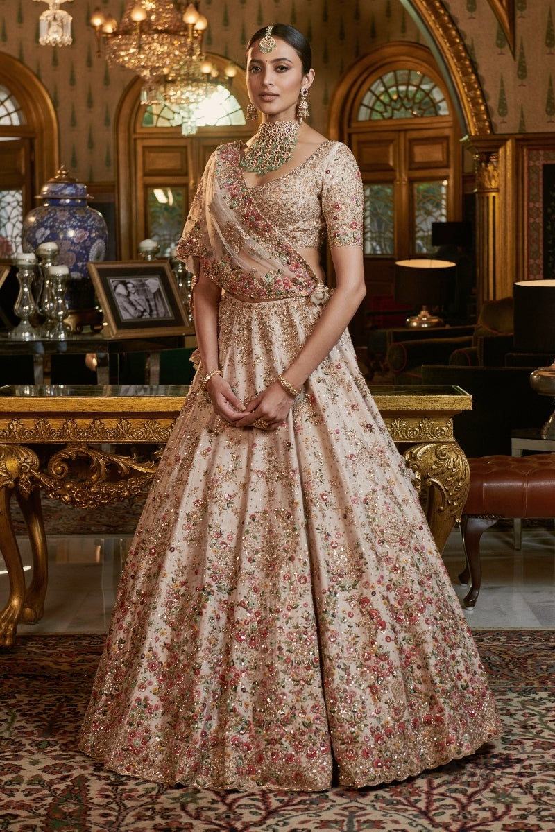 lehenga dress silk Andaaz Fashion Women's Dark Green Silk Semi-Stitch Lehenga for Diwali Funchion