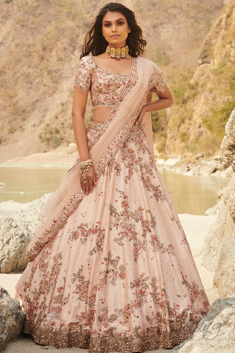 "Sepia" Silk Lehenga Set