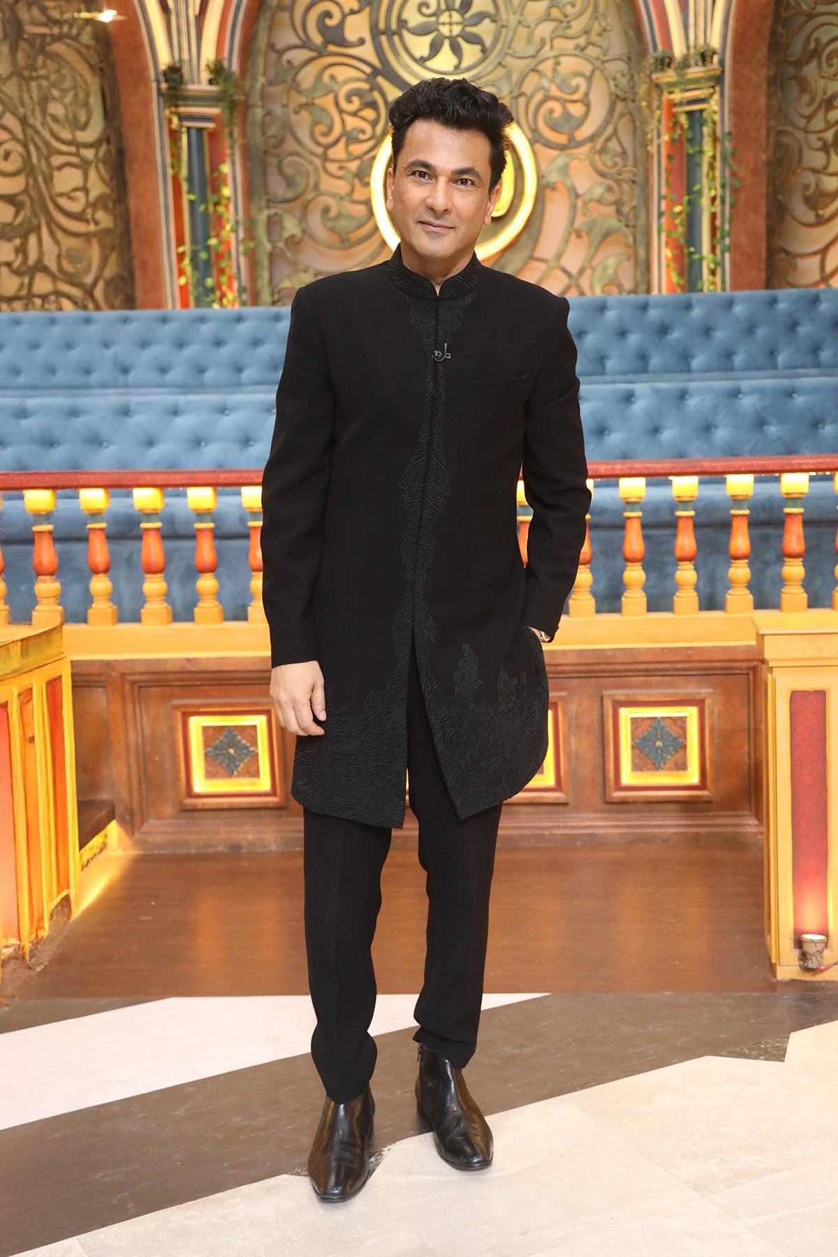 Vikas Khanna In Neroir Nawabi  Achkan With Churidaar