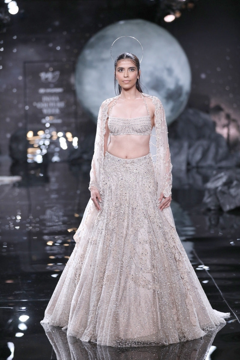 "Ophelia" Shimmer Tulle Bridal Lehenga Set