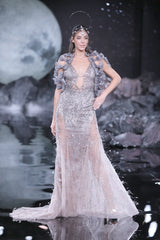 "Astrea" Shimmer Tulle Gown