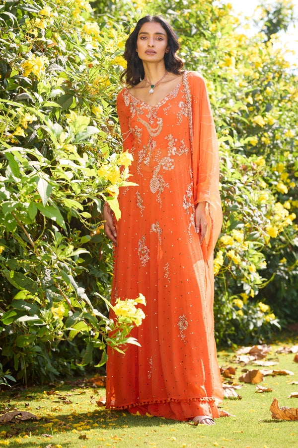 "Russet Rose" Chiffon Kalidar Set