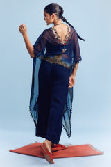 "Inessa" Chiffon Bustier-Sharara and a Cape